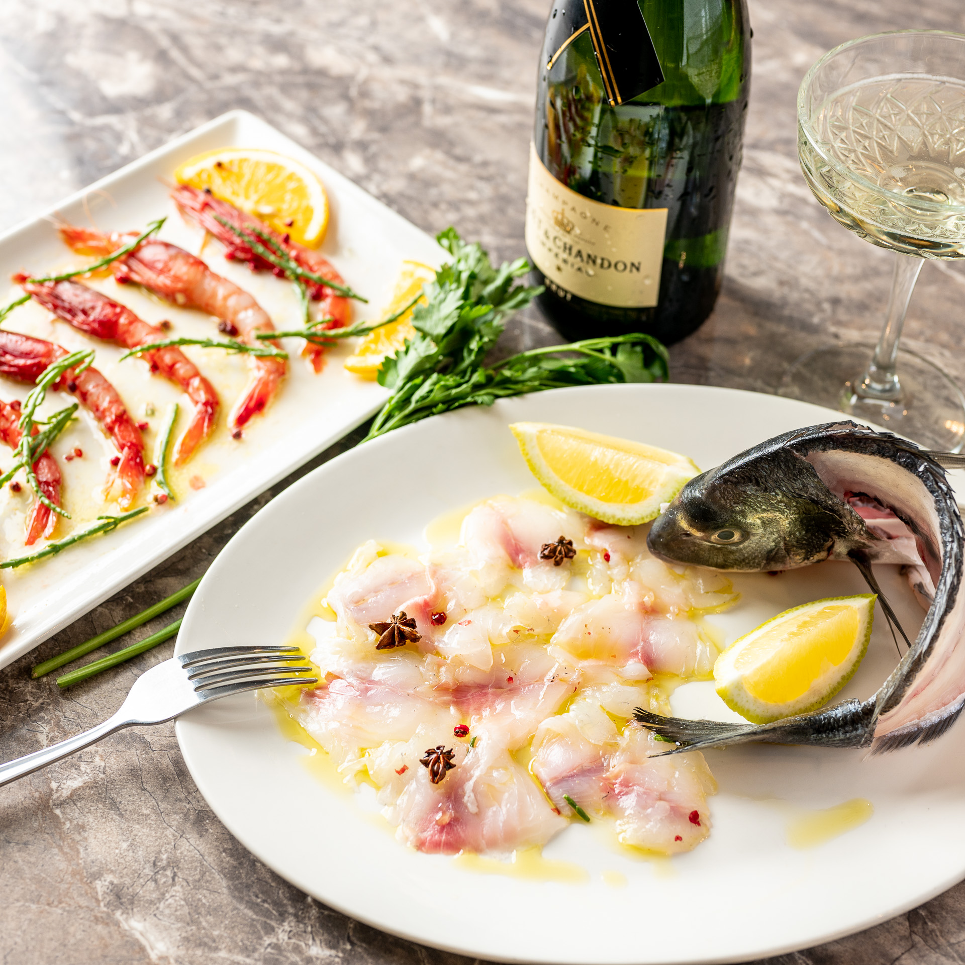 Fresh fish carpaccio