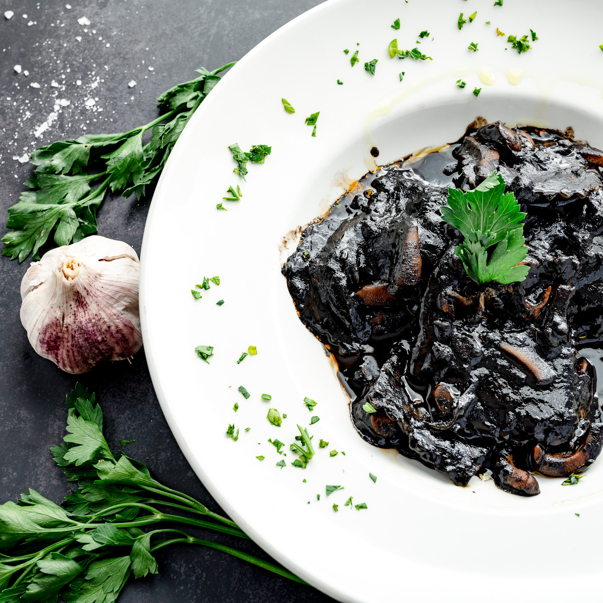 Squid ink pasta